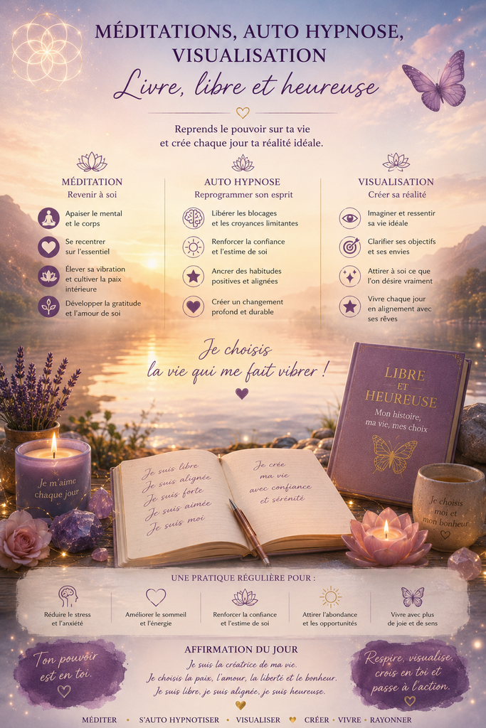 Méditations, Visualisations et Autohypnoses du livre: Libre et Heureuse
